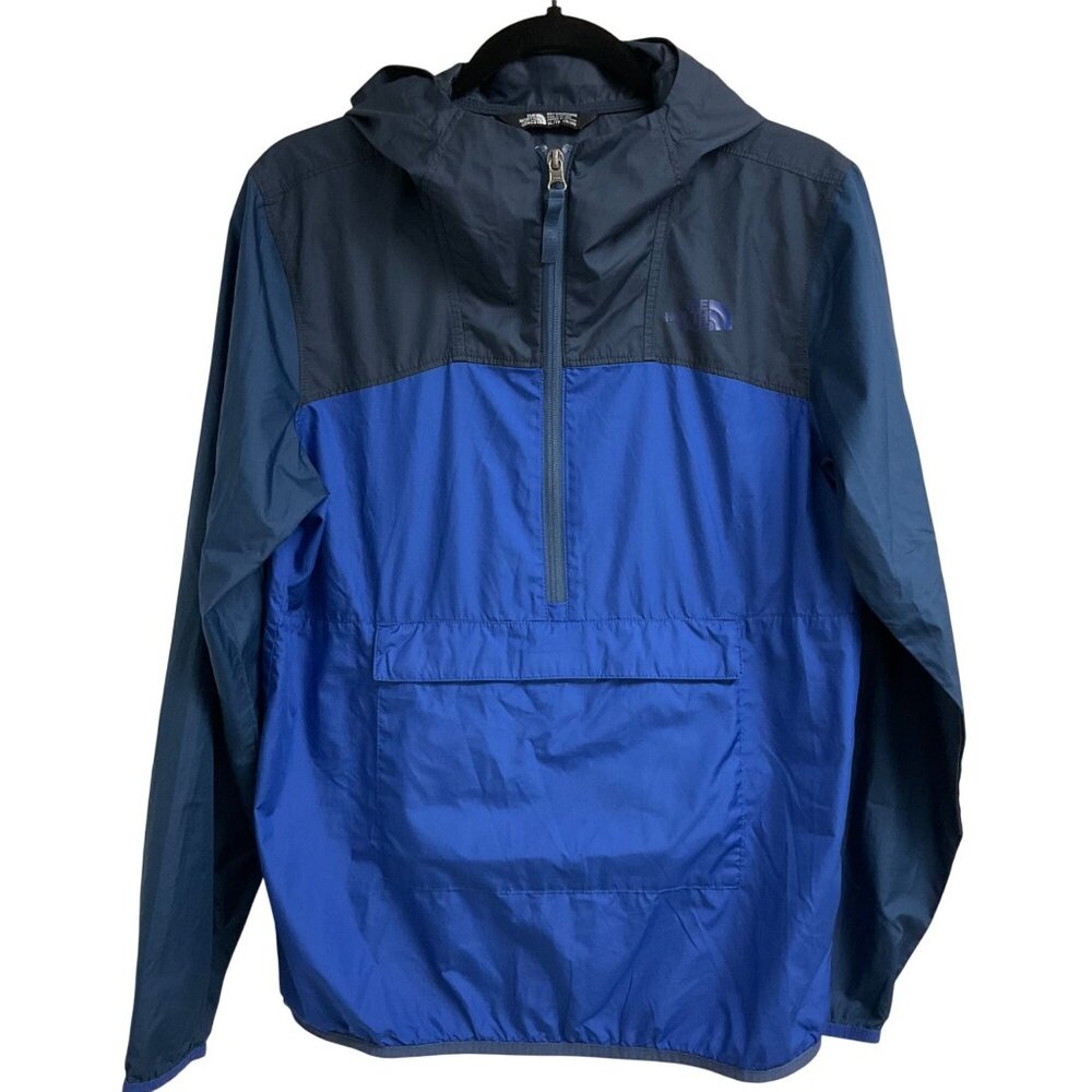The North Face Boys Blue Windbreaker Rain Jacket Size XL Outdoor Hiking Camping - Picture 1 of 16